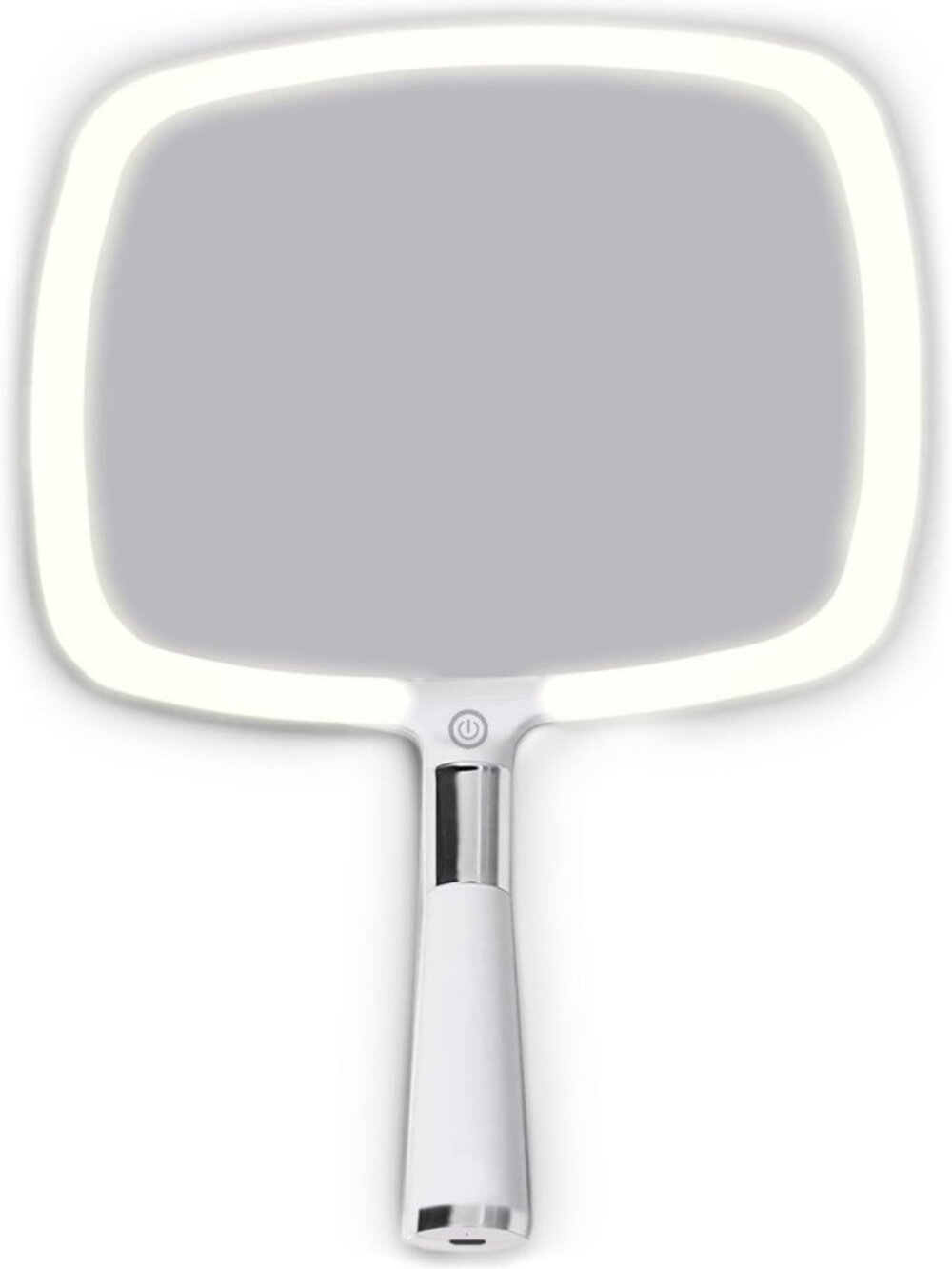 Illuminated Handheld Mirror with Detachable Stand - 9"x13" Makeup & Vanity